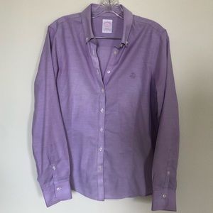 brooks brothers lavender button tailored fit shirt
